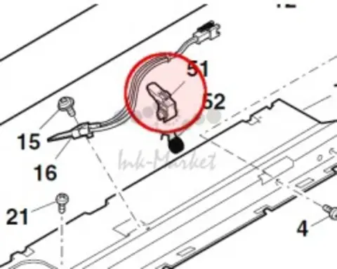 Отделитель резинового вала Sharp PTME-0014QSZZ, PTME-0041QSZZ, PTME-0044QSZZ