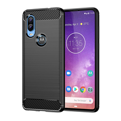 Чехол в стиле карбон на смартфон Motorola Moto P50, серия Carbon от Caseport