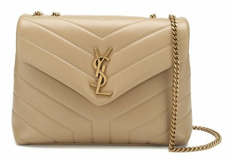 Сумка Saint Laurent Monogram Loulou Small бежевый