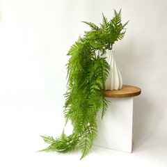 №2 Ампельное растение, искусственная зелень - папоротник свисающий, зеленый, 88 см.