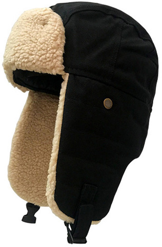 Картинка шапка-ушанка Skully Wear LFM 150_black canvas - 11