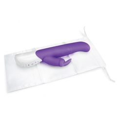 Фиолетовый G-стимулятор с клиторальным отростком - 24 см. - 