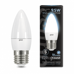 Лампа Gauss LED Свеча 9,5W E27 950lm 4100K  103102210