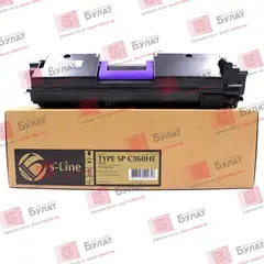 Тонер-картридж БУЛАТ s-Line SPC360HE (408184) для Ricoh Aficio SP C360 (Чёрный, 7000 стр.)