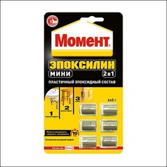 Клей МОМЕНТ Эпоксилин 2 в 1 Мини 30 г 6*5г на блистере NEW