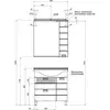 Aquanet 173128 Компл.3 - Тумба Сити 80 бел.(003) (173128)