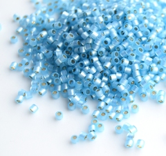 DBM-0628 Dyed Aqua Silver Lined Alabaster