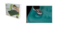 Надувная кровать Relax Flocked air bed Single со встр. ножным насосом 27238