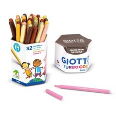 GIOTTO Turbo Color Skin Tones, 32 фломастера в ассортименте