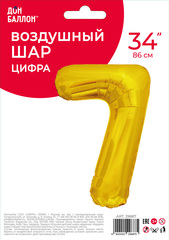 К 34''/86 см, Цифра ЭКО, Золото, 
