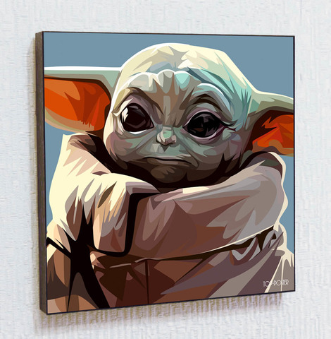 Картина постер Малыш Йода 2 в стиле ПОП-АРТ