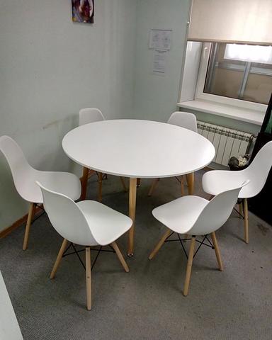 Кухонный интерьерный круглый стол Oslo Round MDF (D110/120см)