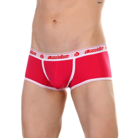 Мужские трусы хипсы фуксия Aussiebum