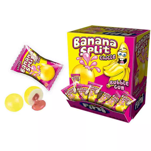Жевательная резинка с бананово-клубничной начинкой Fini Banana Split Gum, 5 гр