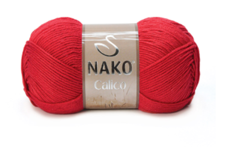 Пряжа Nako Calico 2209 красный