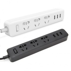 Удлинитель Xiaomi Mi Power Strip 3 (XMCXB01QM) черный, 1.8 м