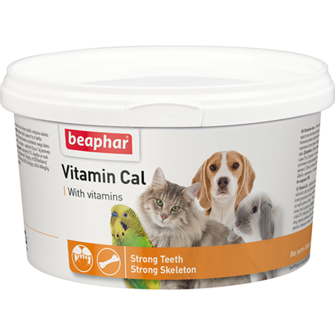 Кормовая добавка Vitamin Cal для кошек, собак, грызунов и птиц 250 г.