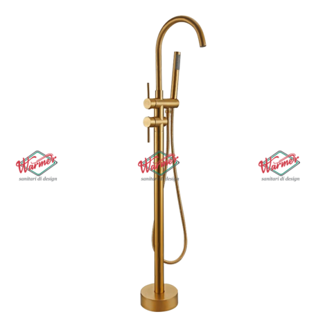 Напольный смеситель для ванны Warmer Gold  Line BPW-01842