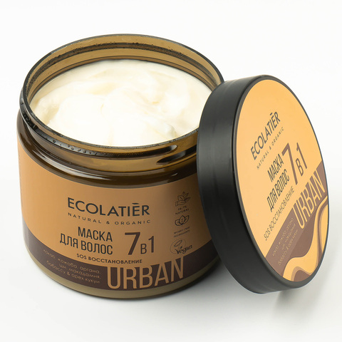 Ecolatier URBAN Маска для волос SOS Восстановление 7 в 1 какао & жожоба , 380мл