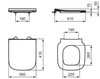 Ideal Standard T532901 Ideal Standard i.life S УльтраТонкое сиденье и крышка для унитаза с функцией плавного закрытия, дюропласт, с функцией fast fix (легкосъемное)