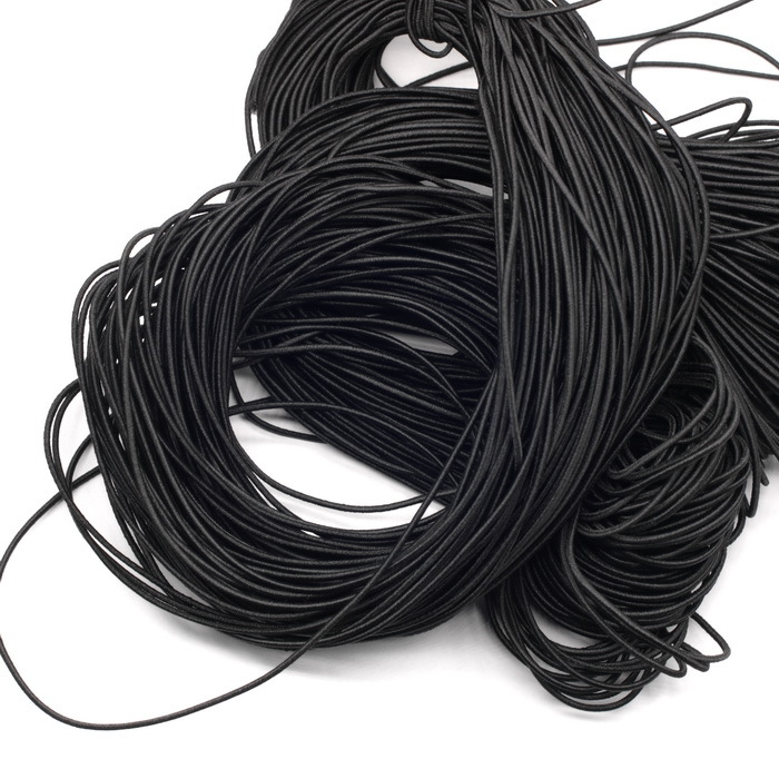 Резинка круглая 2,7мм, упак/100м. Резинка 3мм. Резинка 3мм. Резинка шляпная 3 мм. Эластичный шнур-резинка 5мм.