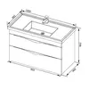 Aquanet 184014 Компл.3 - Тумба Эвора 100 цв.крем (184014)