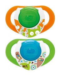 Пустышка силиконовая 12+, яркий цв.,2 шт (стандарт)