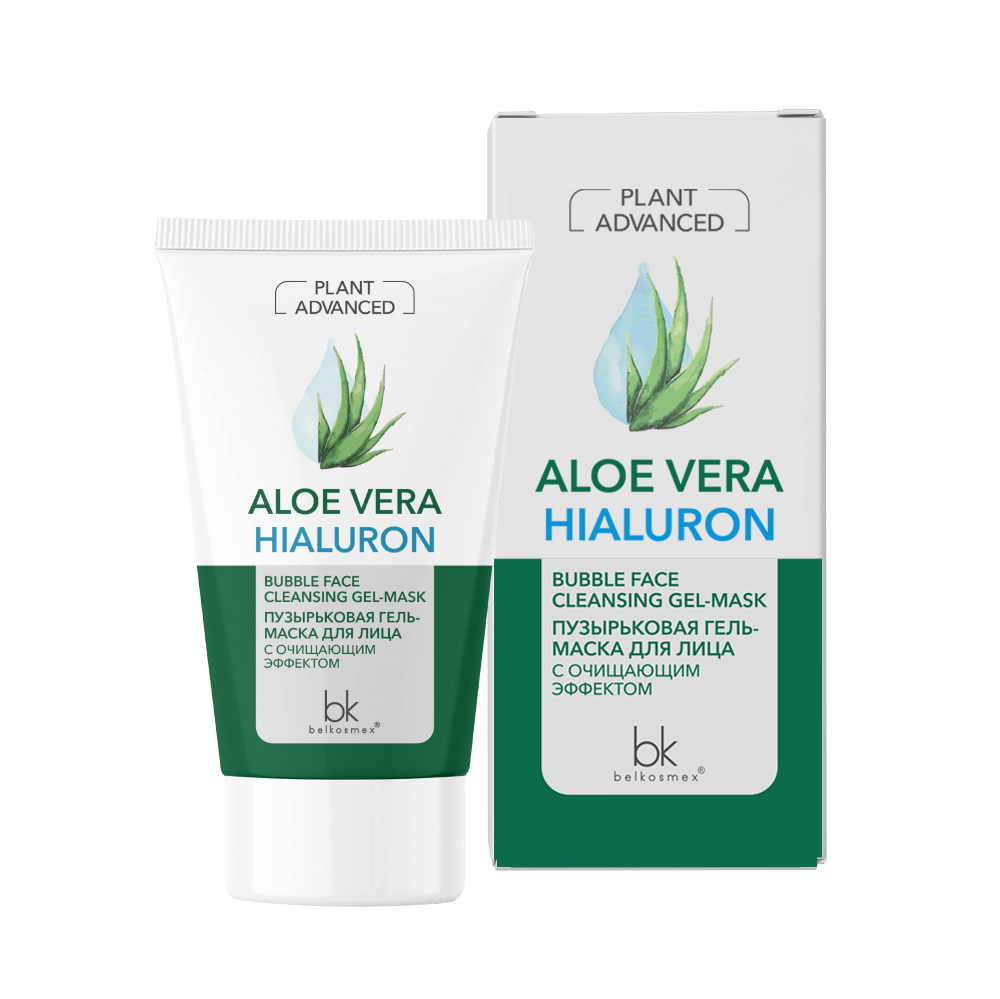 BelKosmex Plant Advanced Aloe Vera Пузырьковая гель-маска для лица с очищающим эффектом 110г