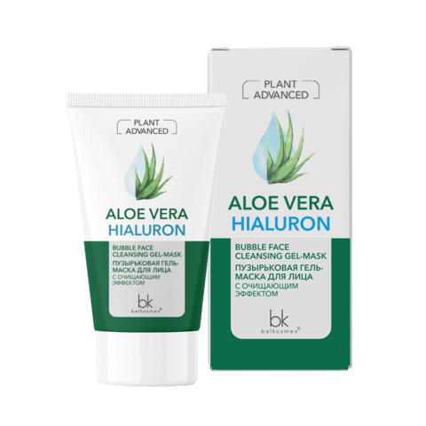BelKosmex Plant Advanced Aloe Vera Пузырьковая гель-маска для лица с очищающим эффектом 110г