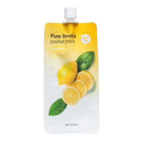 Missha Pure Source Pocket Pack Lemon - Компактная маска для лица с лимоном