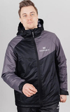 Утеплённый прогулочный костюм Nordski Premium Sport Grey/Black мужской с высокой спинкой