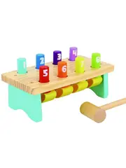 Реверсивная стучалка забивалка деревянная с молотком