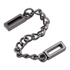 Вешалка-цепочка 70*5мм, металл, черный никель