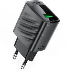 Сетевая зарядка ACEFAST A90 QC18W GaN single USB-A charger с кабелем USB-C-USB-A, черный