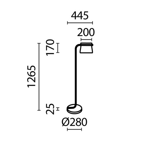 Торшер светодиодный Maytoni Cabaret MOD170FL-L8BS3K