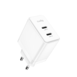 Cudy - Сетевое зарядное устройство мощностью 40 Вт с двумя портами USB-C и поддержкой технологии GaN CH40