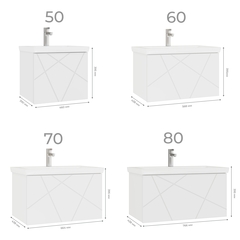 Тумба под раковину Geometry 600-0-1 (Como) навесная