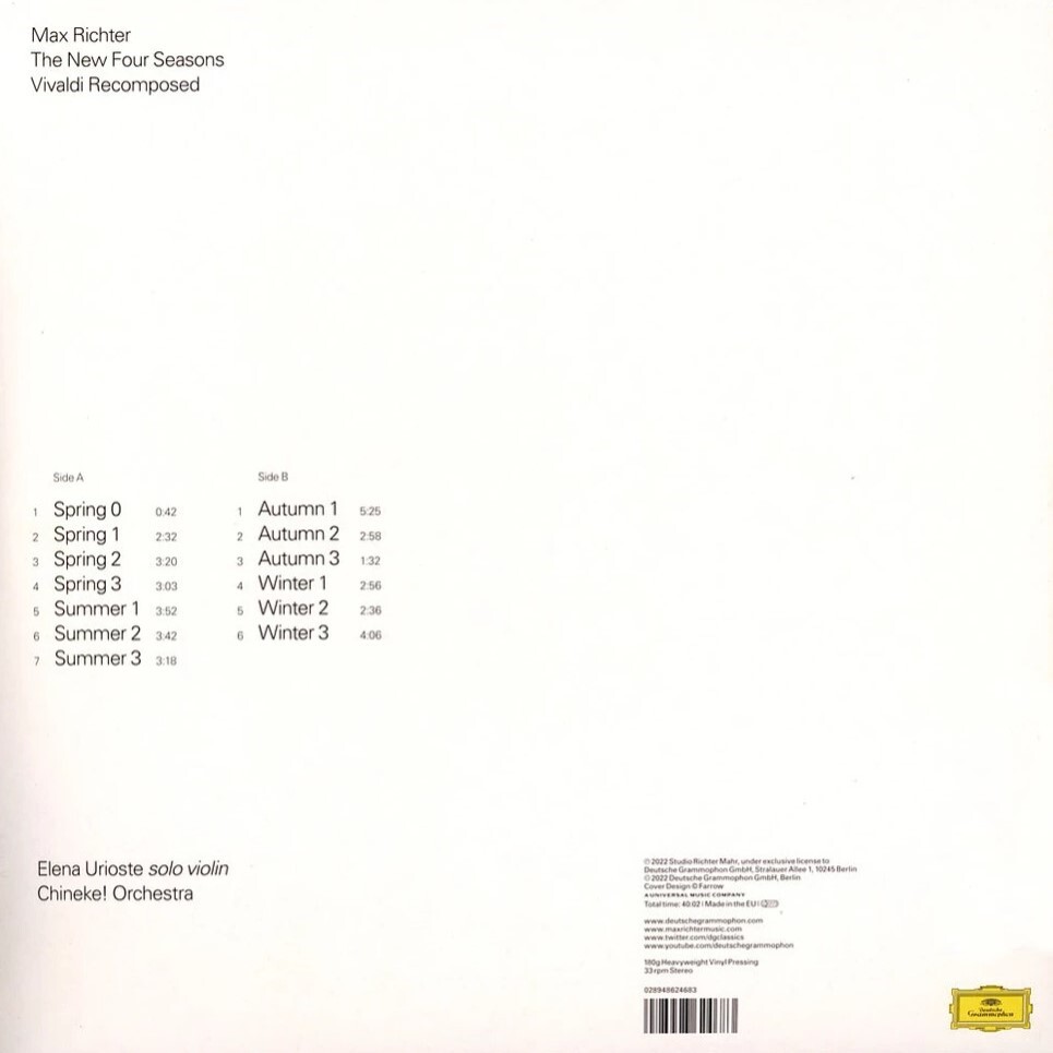 Antonio Vivaldi The New Four Seasons Vivaldi Recomposed (Max Richter ...