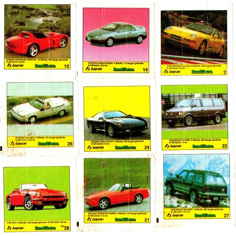 Вкладыш Bombibom Бомбибом - 5 серия (набор 15 штук) - № 2, 14, 15, 21, 22, 24, 26, 27, 28, 29, 30, 35, 37, 39, 40