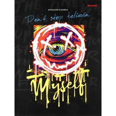 
          Записная книжка А5, Проф-Пресс, 7БЦ,ламинированный картон, глянцевая ламинация, клетка, 80 л., "Граффити на черном"