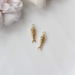 Подвеска Скелет рыбки 18*6 мм, позолота, П156