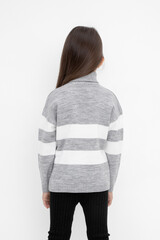 джемпер  для девочки  КВ 30134/ш/св.серый меланж