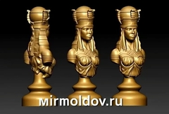 Силиконовый молд Шахматная фигура Ладья № 6 ( серия Фараоны)