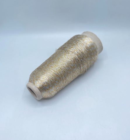 Torcitura di domaso, Zenzero, 1750м. 70% вискоза, 30% полиэстер(металлик), Серебро+золото(8182), 37020