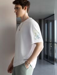 Свободная футболка  с авторским принтом  U49.048 (121483)