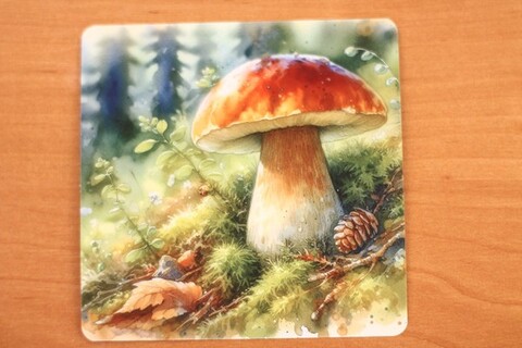 Белый гриб в лесу