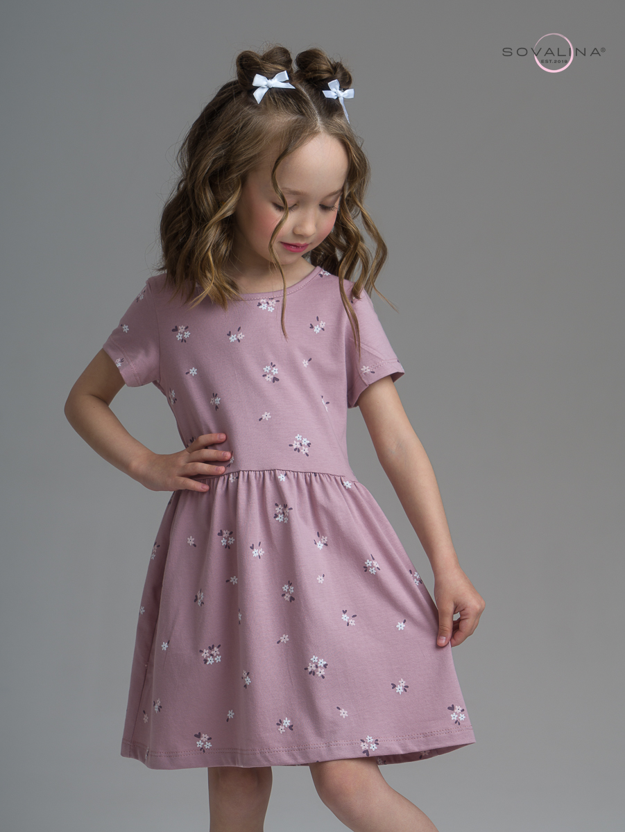 Платье Лето черничные незабудки