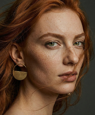 Серьги Половина замкнутого круга