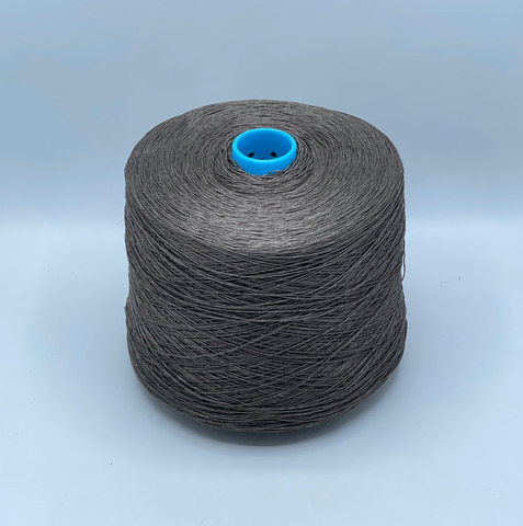 Бобинная пряжа, Frescolino, 550м, 100%Лен, Серо-коричневый,стальной, 39981