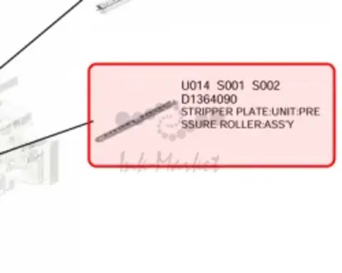 Ricoh D1364090 Stripper plate:unit:pressure roller original